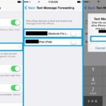 how to configure text message forwarding on iphone