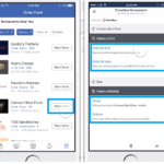 how to order food with facebook on iphone