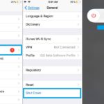 how to shut down iphone from settings
