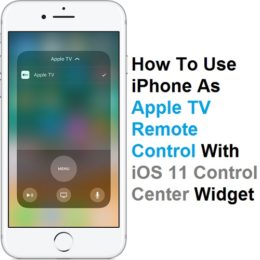 ios 11 control center widget for apple tv remote