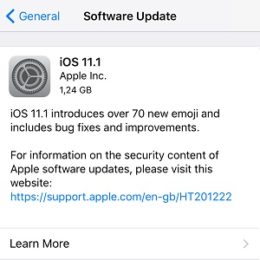 ios 11.1 software update