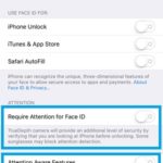 iphone x face id attention awareness settings