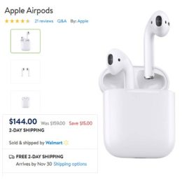 Apple AirPods Cyber Monday Walmart deal.