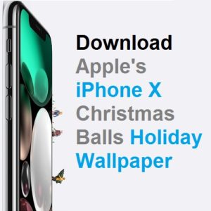 apple iphone x christmas balls holiday wallpaper