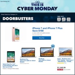 Best Buy Doorbusters and Cyber Monday deals.