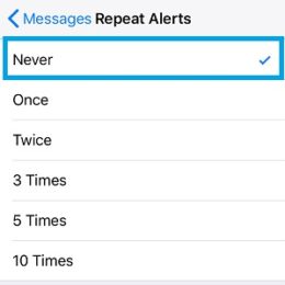 ios 11 repeat message alerts setting
