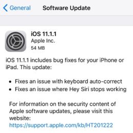 ios 11.1.1 software update