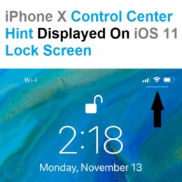 iphone x control center hint for swipe-down gesture