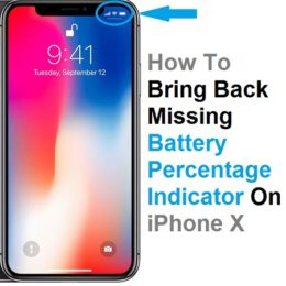 iphone x missing battery percentage indicator in status bar
