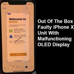 out of the box faulty iphone x oled display