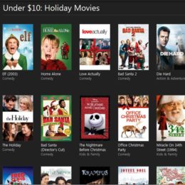 Classic Holiday movies discounted in iTunes.