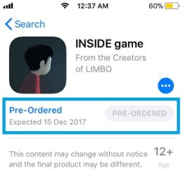 Pre-ordered App Store app.