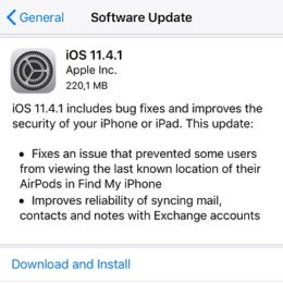 ios 11.4.1 software update screen