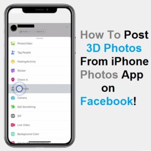 How to post a 3D Photo on Facebook from iPhone