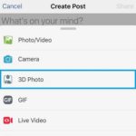 how to post 3d photo on Facebook with iPhone