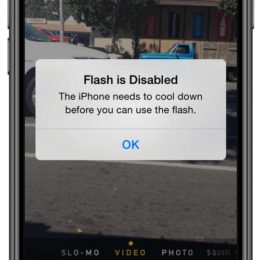 iPhone 'Flash is disabled' Camera error
