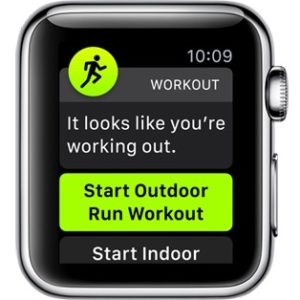 watchOS 5 automatic workout detection notification.