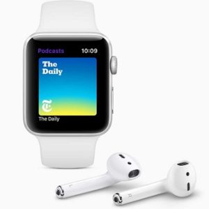watchOS 5 Podcasts app and AirPods.