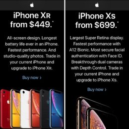 iphone xs for 699 and iphone xr for 499