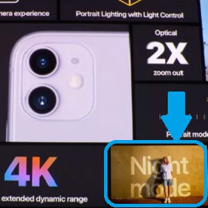 iPhone 11 Night mode feature