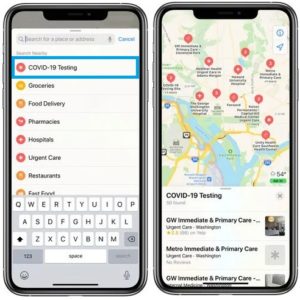 Apple Maps updates with support for COVID-19 Testing Locations