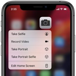 iPhone Camera shortcut for Portrait Selfie mode
