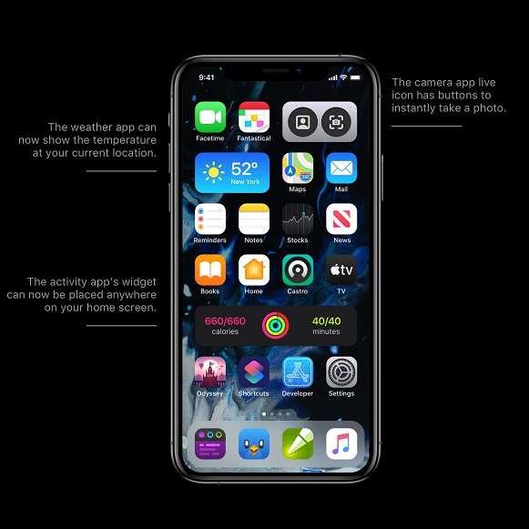 iPhone 12 Pro With Smaller Notch And iOS 14 With Home Screen Widgets