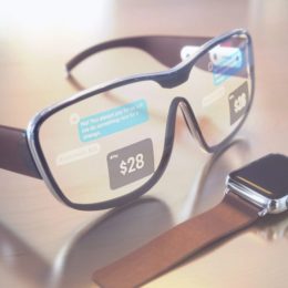 Apple Glass render showing in-lens display