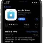 Apple Store app update log confirms Dark Mode support