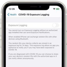COVID-19 Exposure Logging feature for iPhone