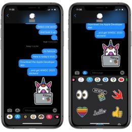 Official WWDC 2020 stickers in Messages