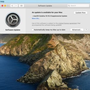 macOS Catalina 10.15.5 Supplemental Update screen
