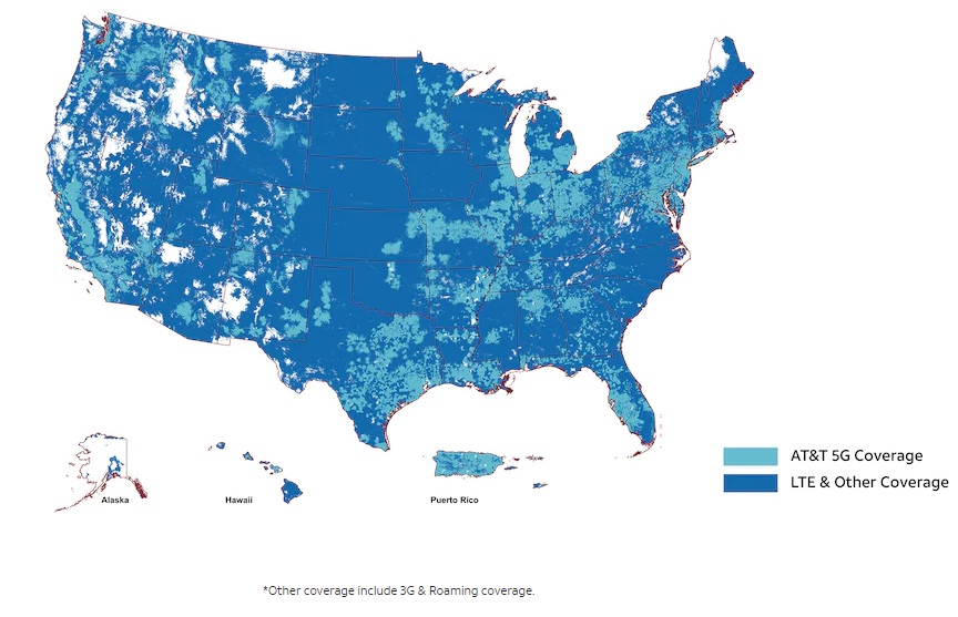 ATT 5G Coverage On US Map 