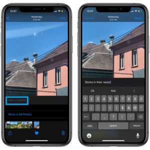 Add a Caption to photo in iOS 14