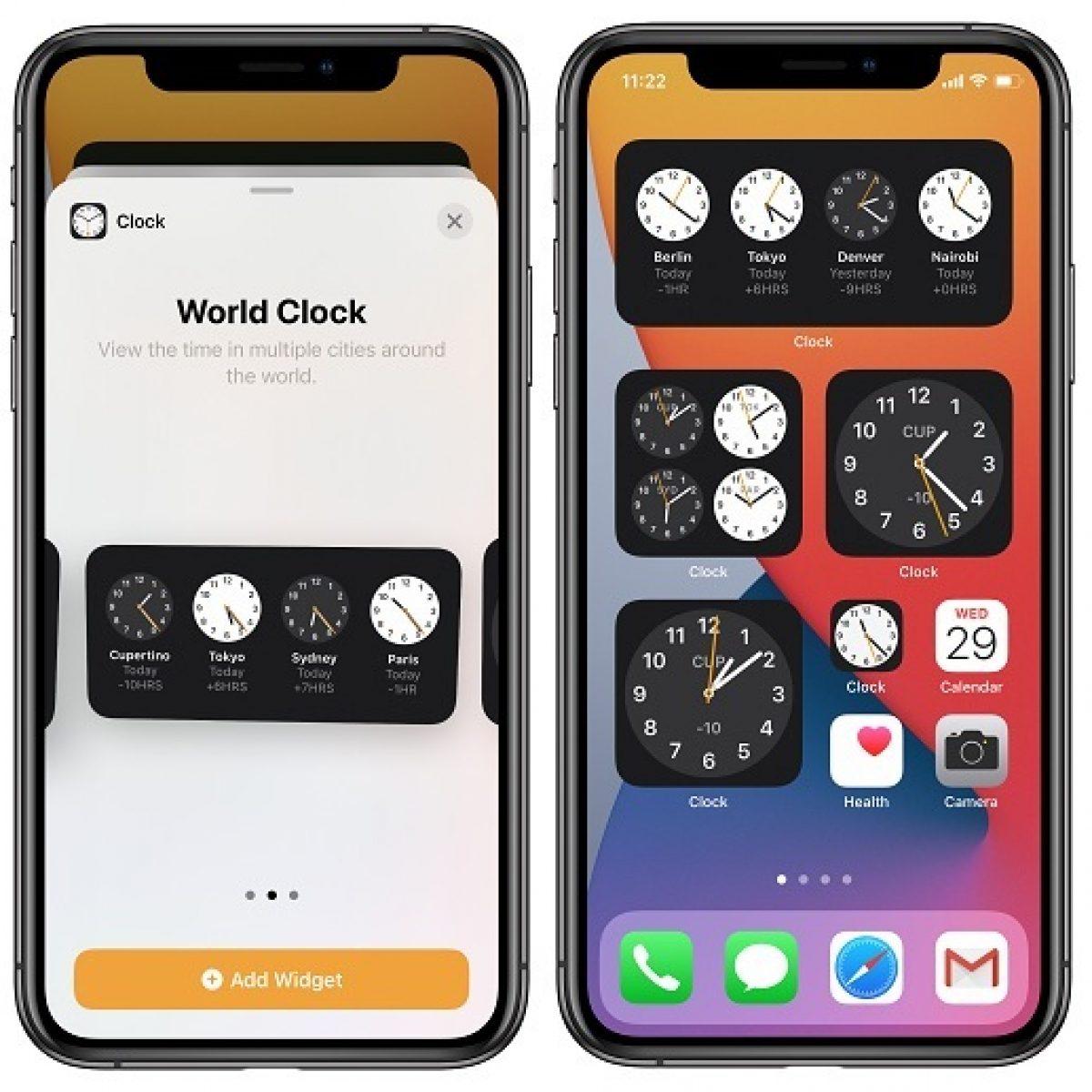 How To Use The Iphone Home Screen Clock Widget (Ios 14)