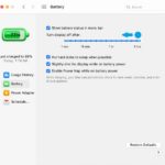 macOS Big Sur battery saving options