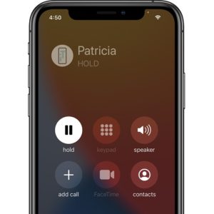 Ongoing call put On Hold on iPhone