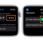 how to enable private wifi address on Apple Watch