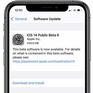 iOS 14 Public Beta 6 software update