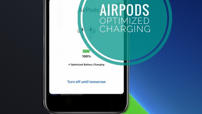 airpods pro optimized battery charging on connection screen