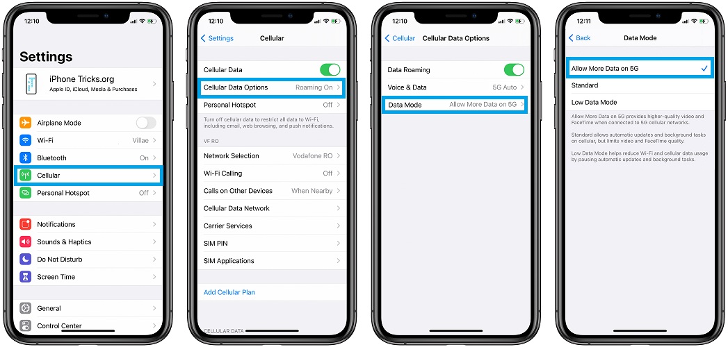 how to download software update using mobile data
