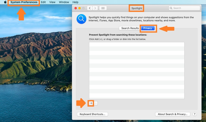 how to reset indexing on Mac