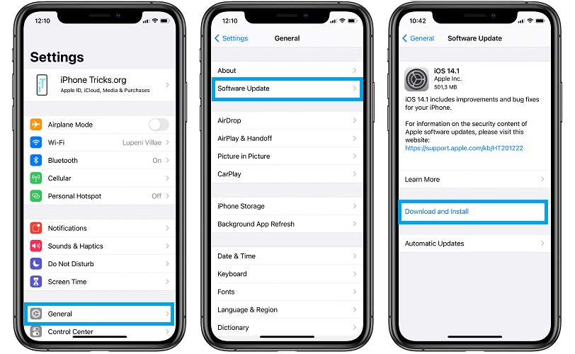 how to update to ios 14.1
