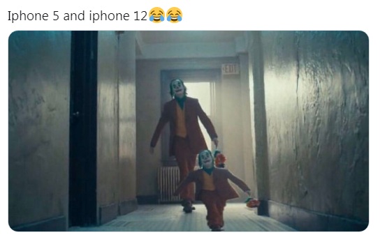 iphone 12 and iphone 5 joker meme