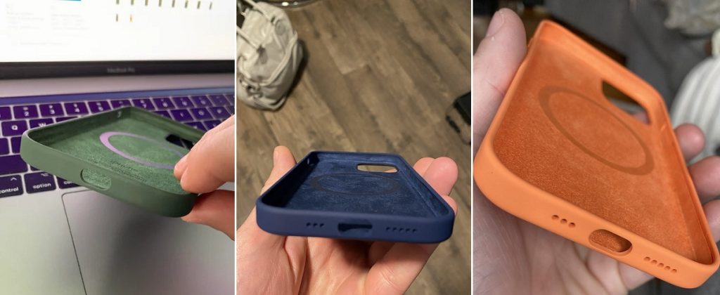 iphone 12 case with missing speaker holes vs not missing ones