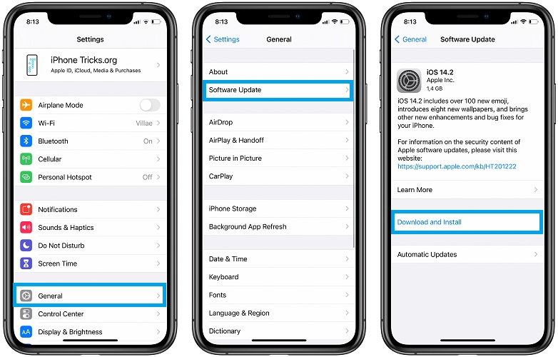 how to update to iOS 14.2