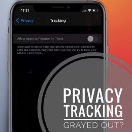 Allow Apps to Request to Track greyed out