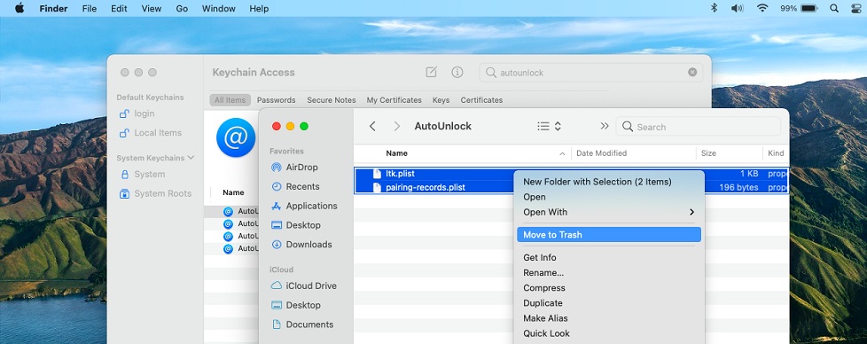 deleting AutoUnlock from macOS Library