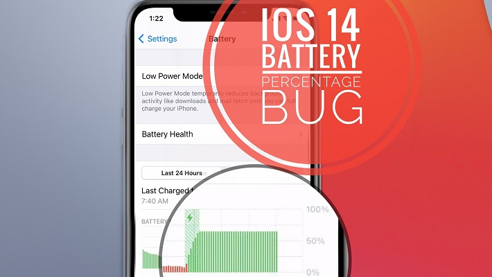 iOS 14 battery percentage bug