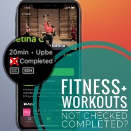 Fitness+ workout won't check as completed